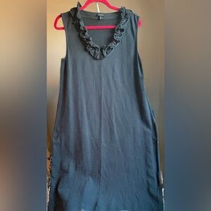 Talbots Black Knit Midi Shift Dress